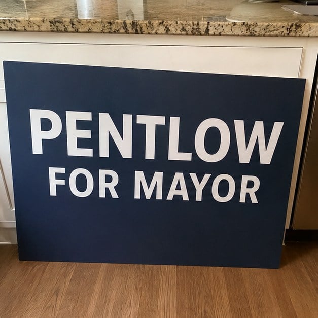 Custom political signs — customer photo