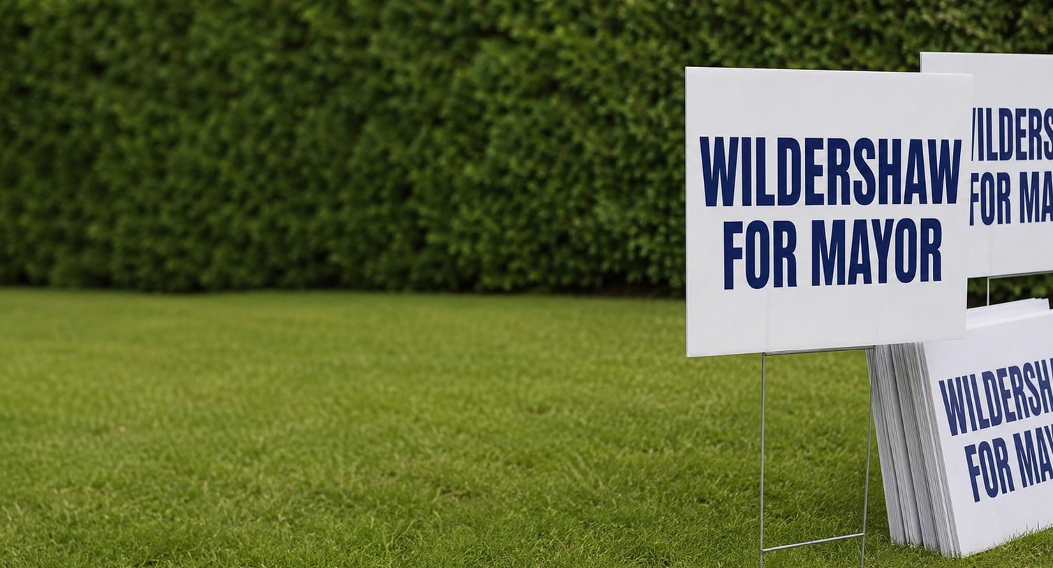 Custom printed political signs with logo
