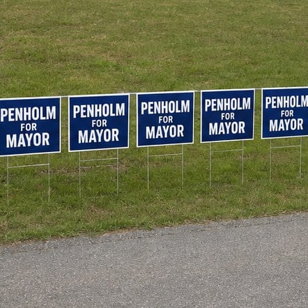 Customized political signs for campaigns and candidates