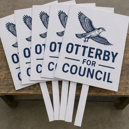 Customized political signs for local, school board and municipal races