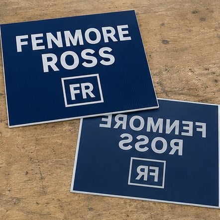 Double-Sided Political Signs